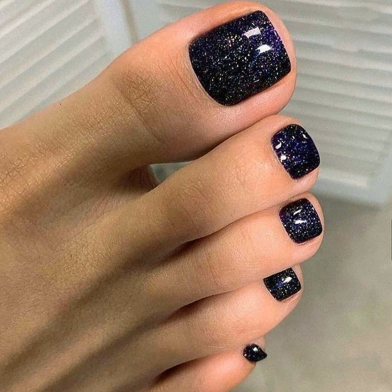 Rebel | Midnight Sparkle Press-On Toenails