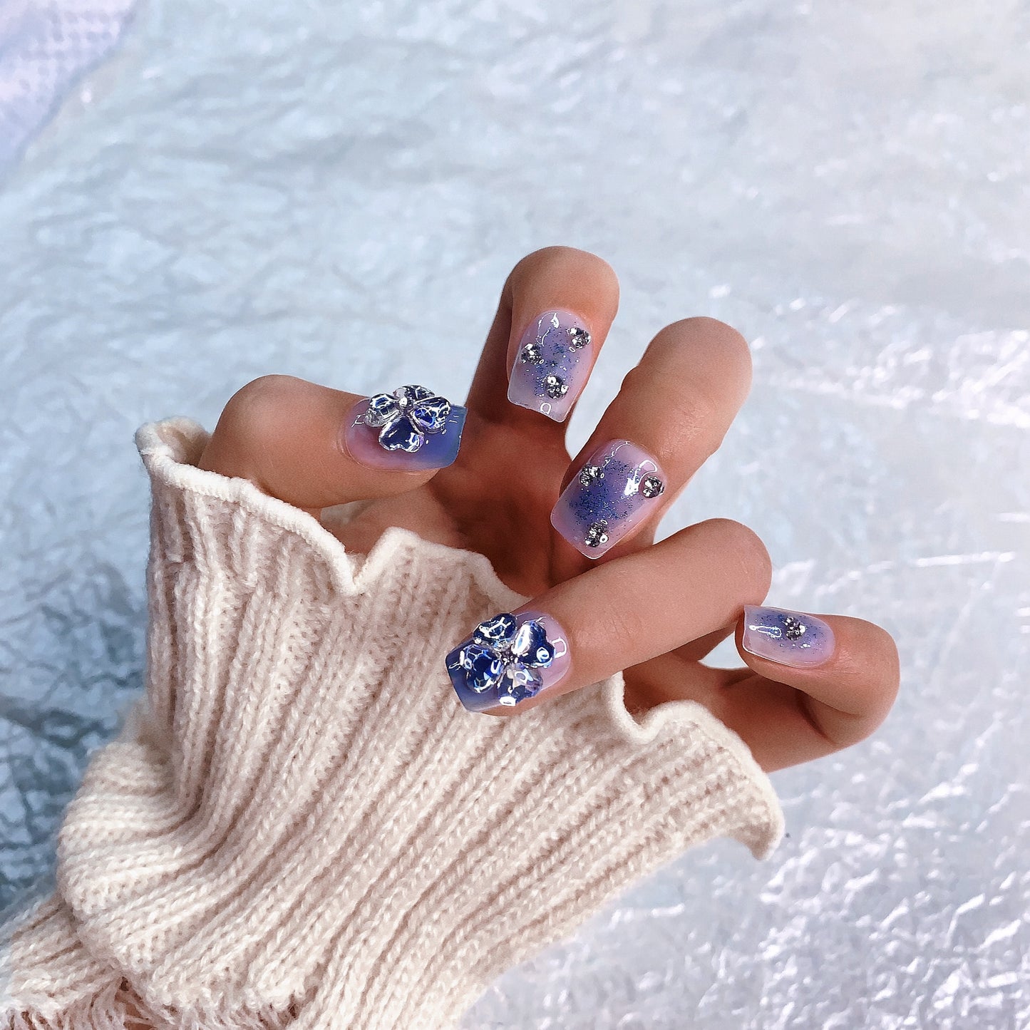 Fearless | Crystal Winter Elegance Press-On Nails