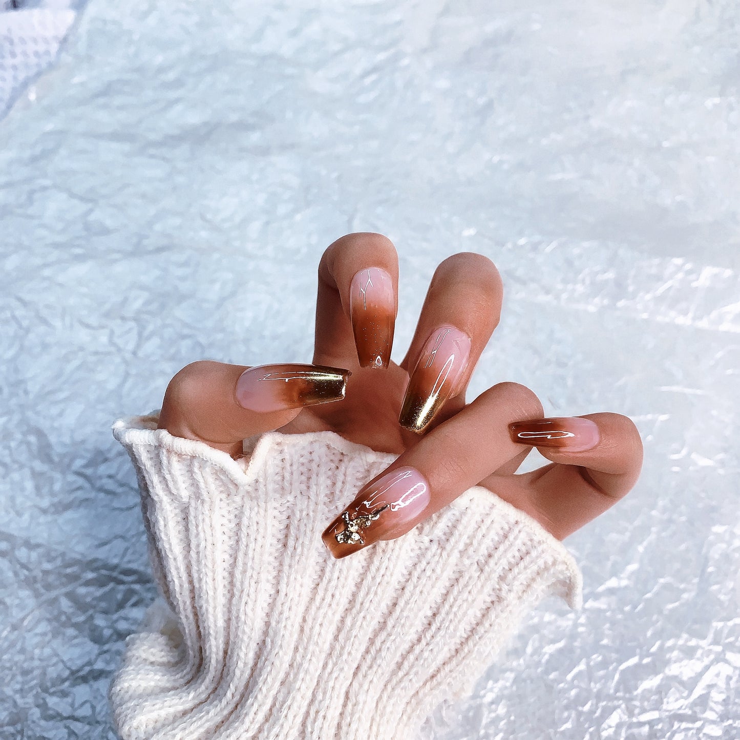 Fearless | Chic Metallic Ombre Press-On Nails