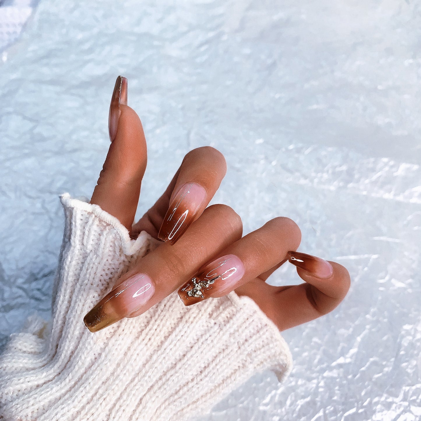 Fearless | Chic Metallic Ombre Press-On Nails