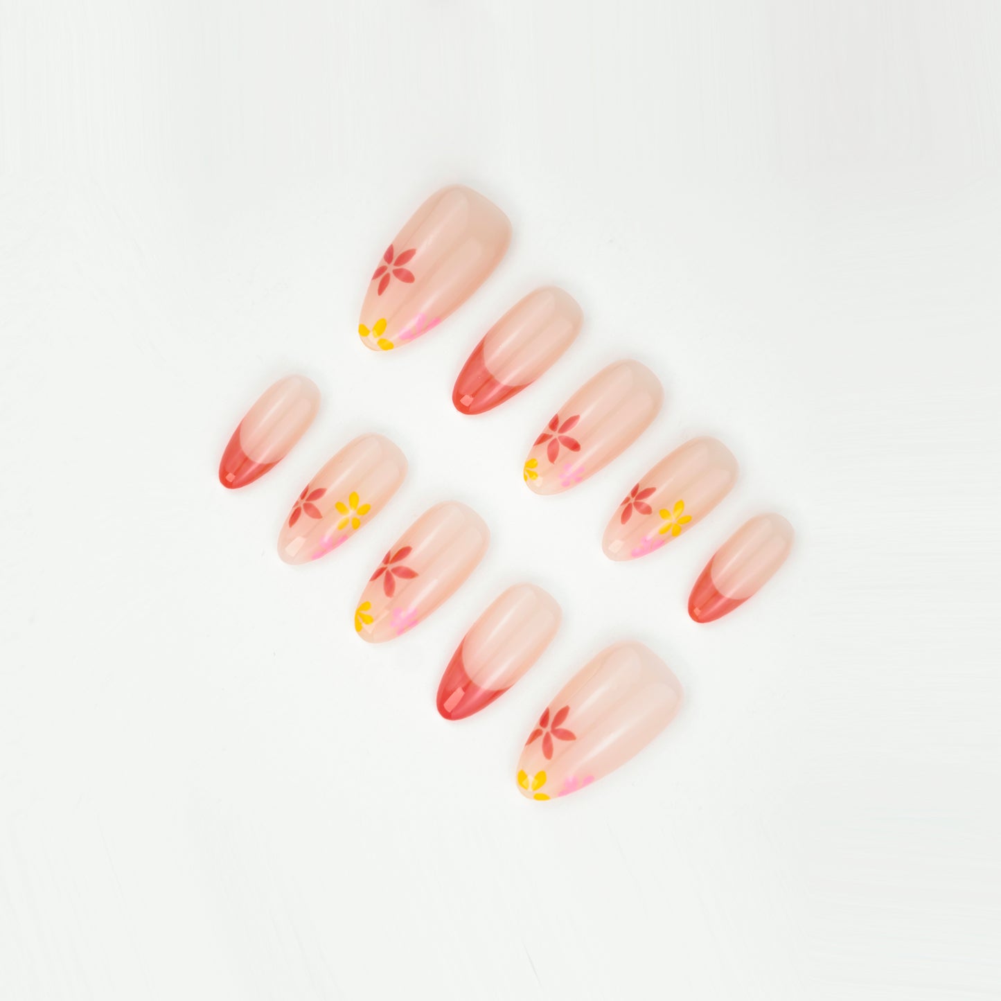 Fearless | Handmade Cherry Flower Almond Press-On Nails