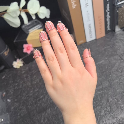 Adjustable Rose Gold Nail Rings