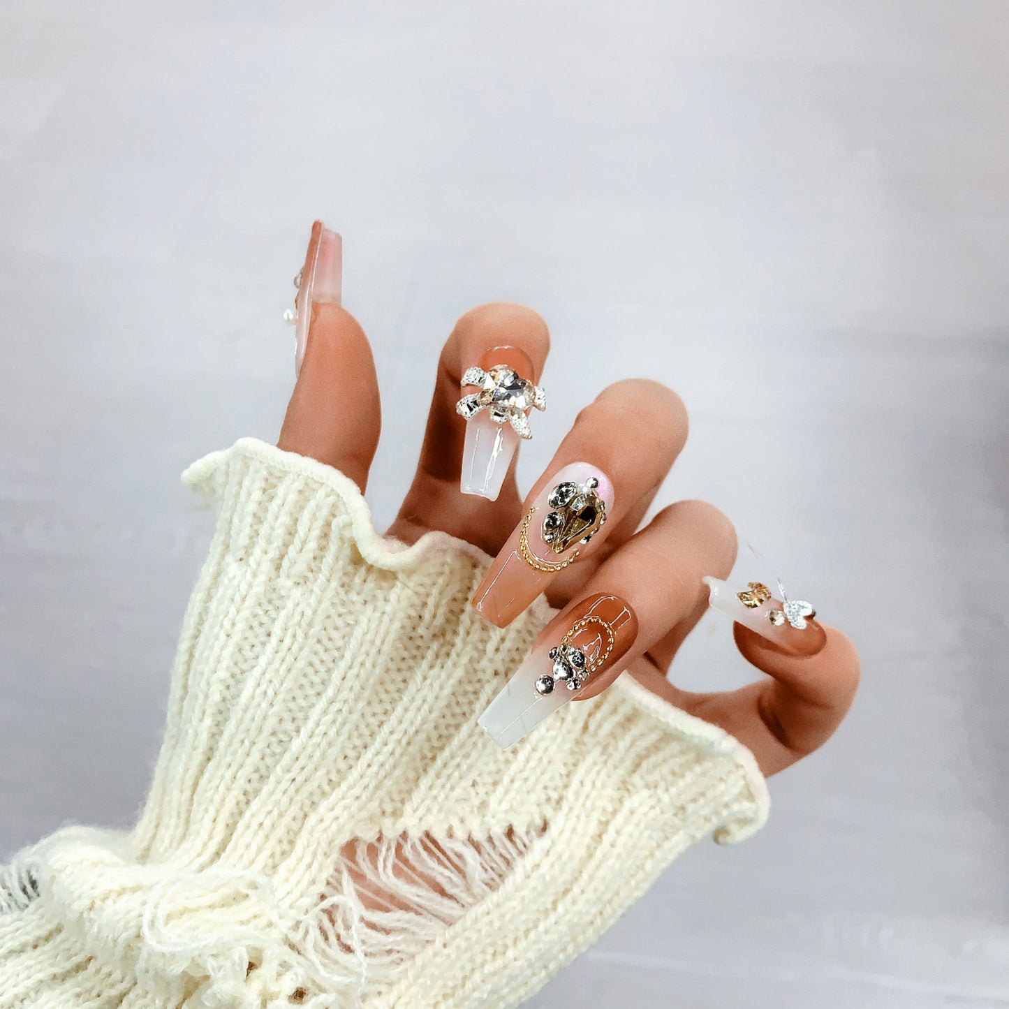 Folklore | Luxe Crystal Cascade Press-On Nails