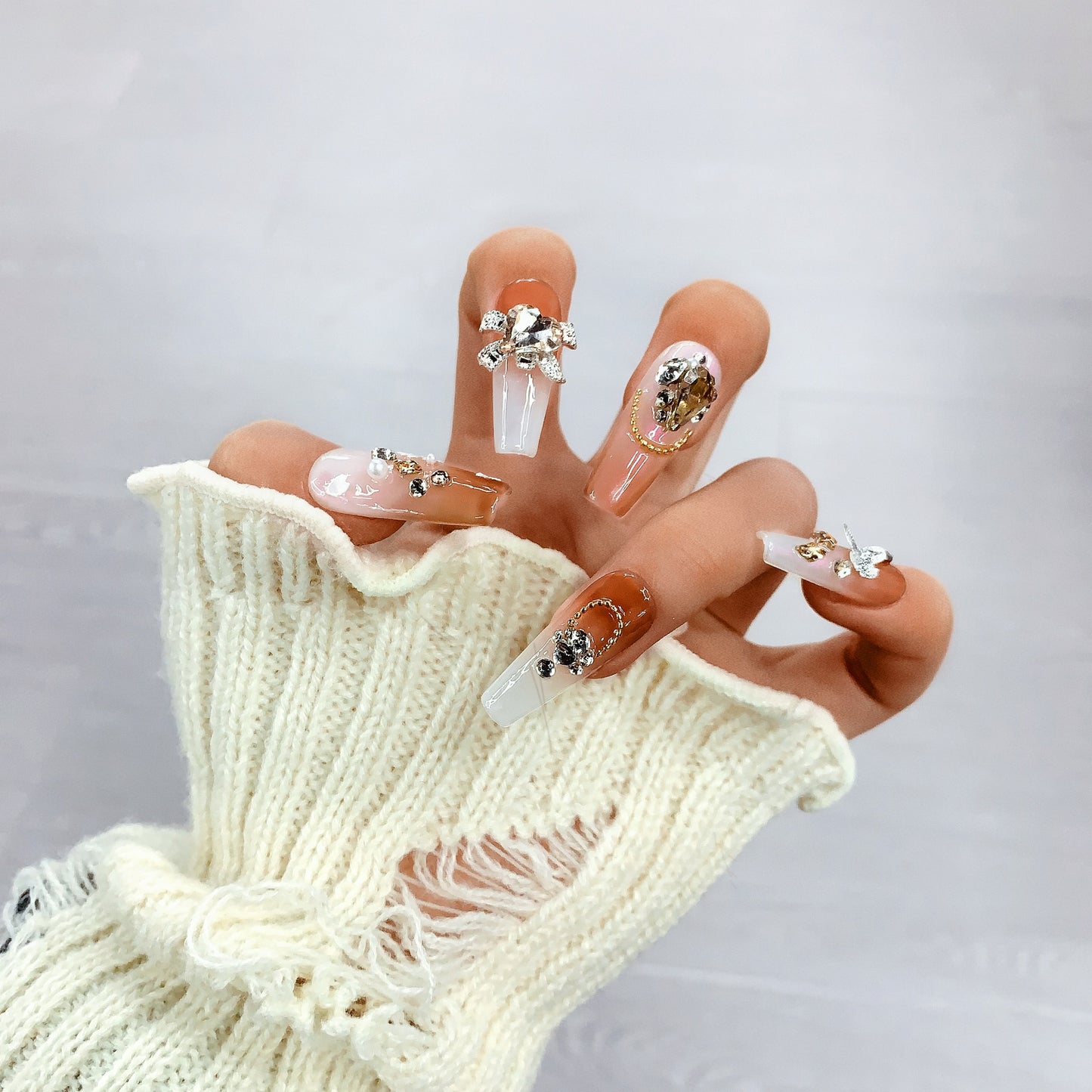 Folklore | Luxe Crystal Cascade Press-On Nails