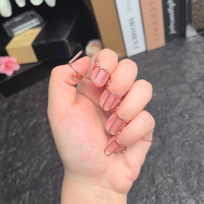 Adjustable Rose Gold Nail Rings