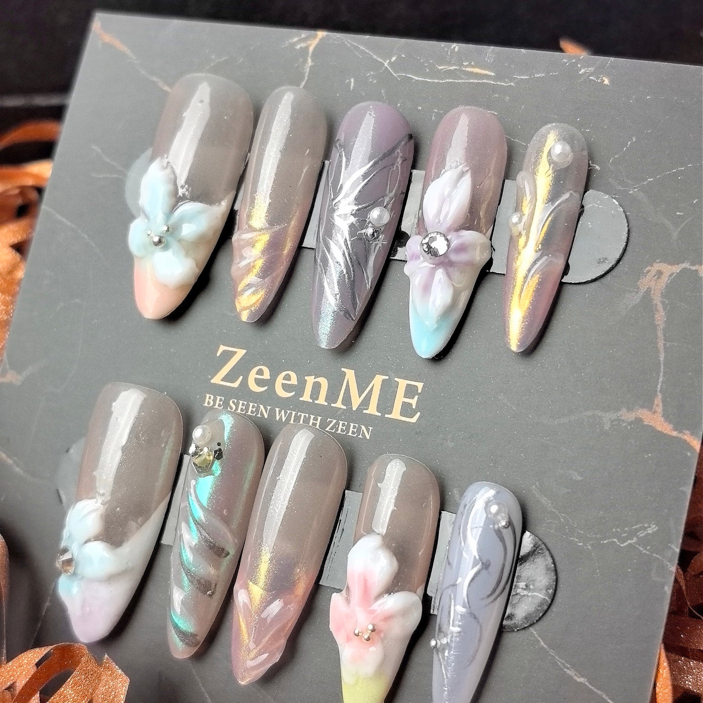 Lover | 3D Enchanted Pastel Butterfly Press-On Nails