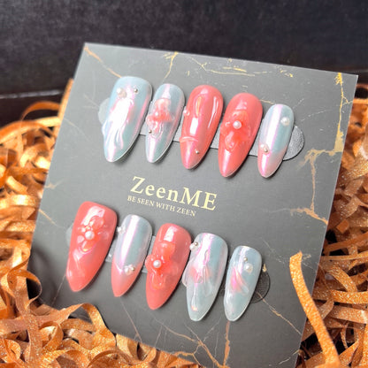 Lover | 3D Blush Blossom Elegance Press-On Nails