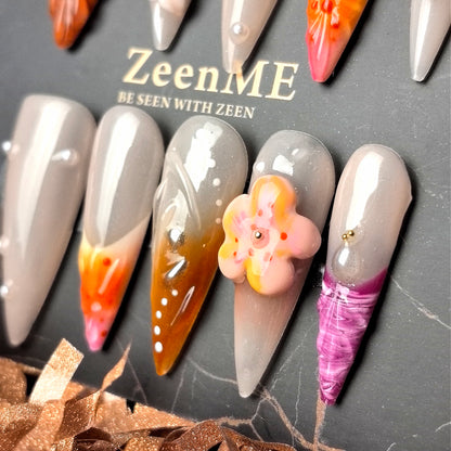 Fearless | Exotic Sunset Vibes Press-On Nails