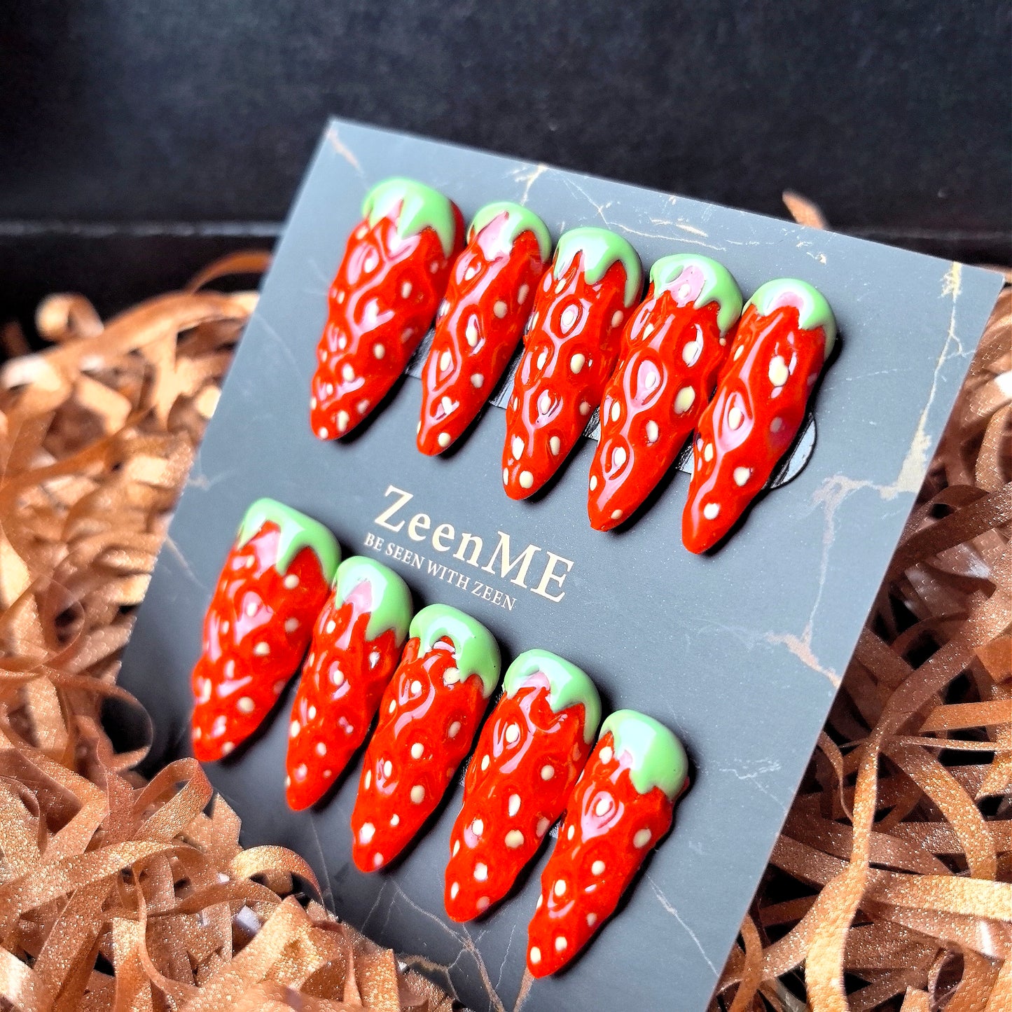 Fearless | 3D Sweet Strawberry Delight Press-On Nails