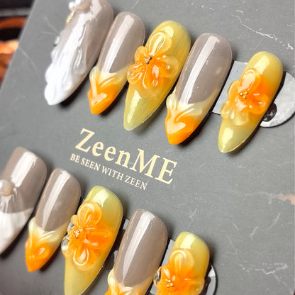 Fearless | Sunny Citrus Bloom Press-On Nails