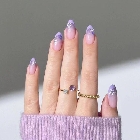 Lover | Handmade Lavender Almond Press-On Nails