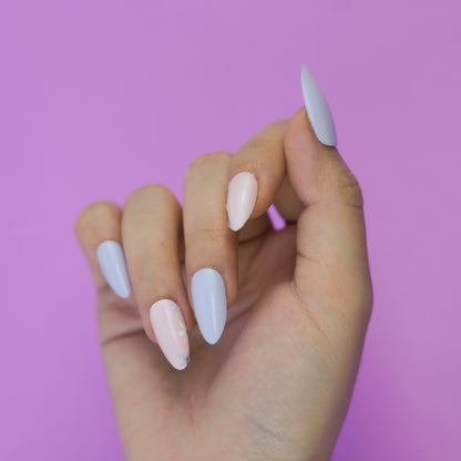 Lover | Lavender Floral Almond Press-On Nails