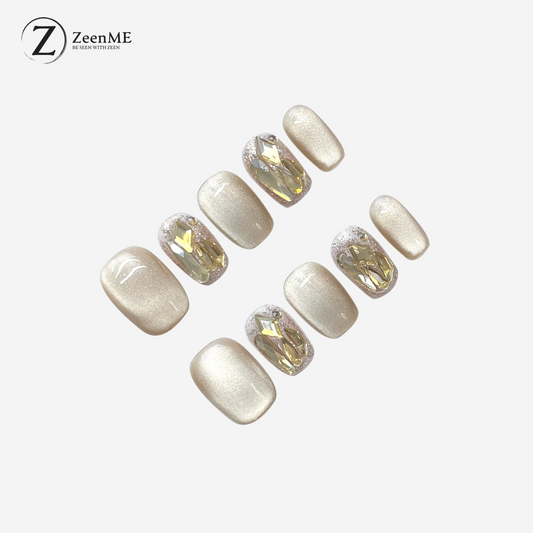 Fearless | Champagne Twinkle Press-On Nails