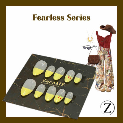 Fearless | Handmade Lemon French Style Press-On Nails