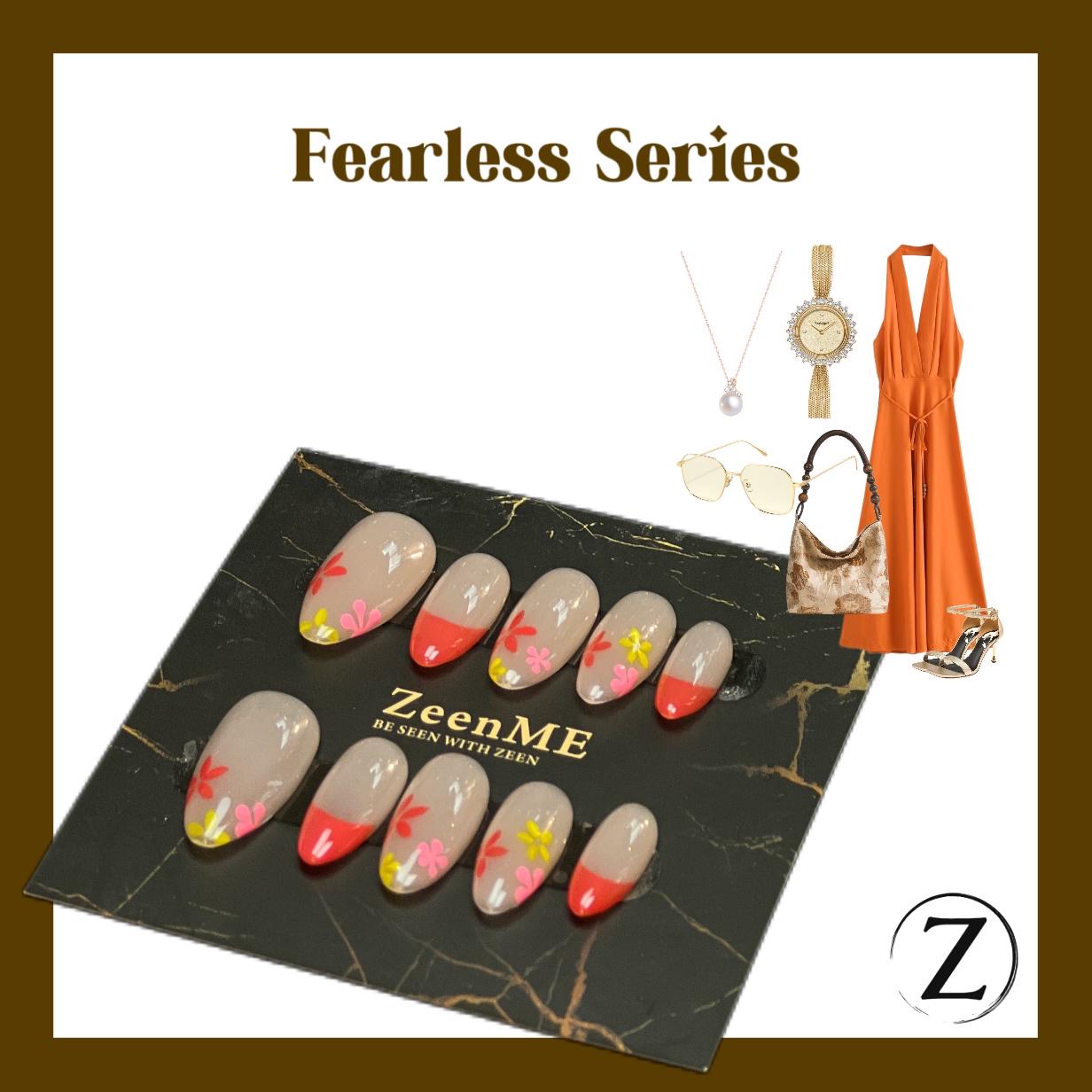 Fearless | Handmade Cherry Flower Almond Press-On Nails