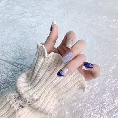 Folklore | Icy Blue Elegance Press-On Nails