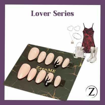 Lover | Elegant Flamingo Almond Press-On Nails