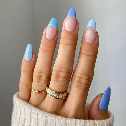 Fearless | Handmade Seagull Blue Almond Press-On Nails